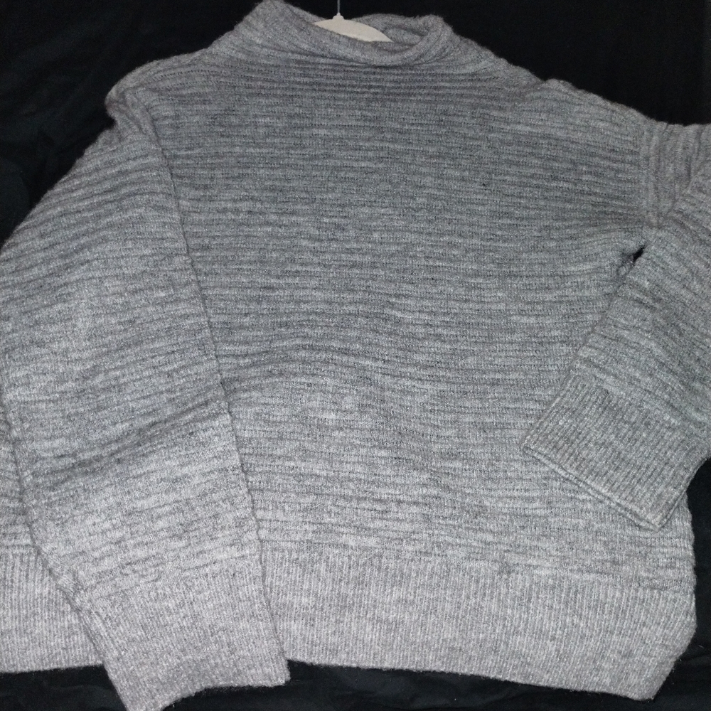 Mellowday Cozy Gray Turtleneck Sweater